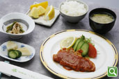 ポークケチャップソース定食